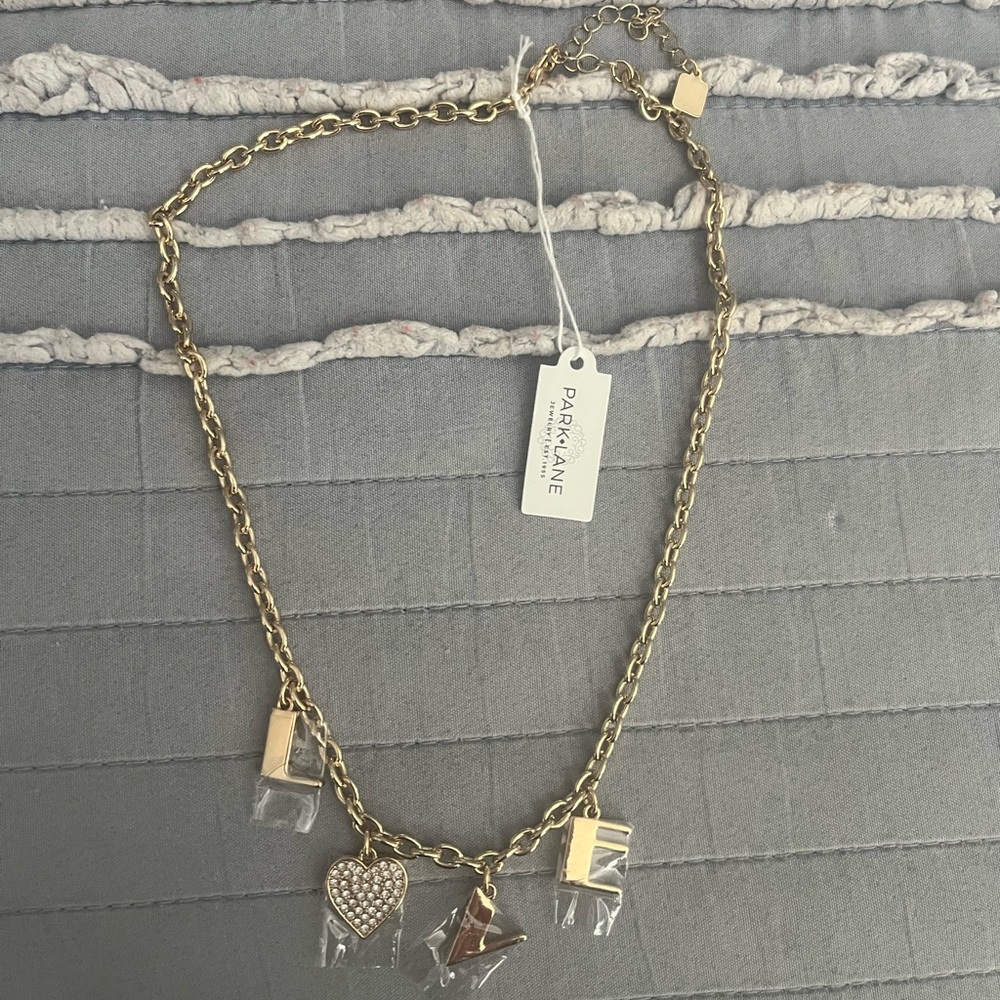 Park Lane Gold “LOVE” Charm Necklace